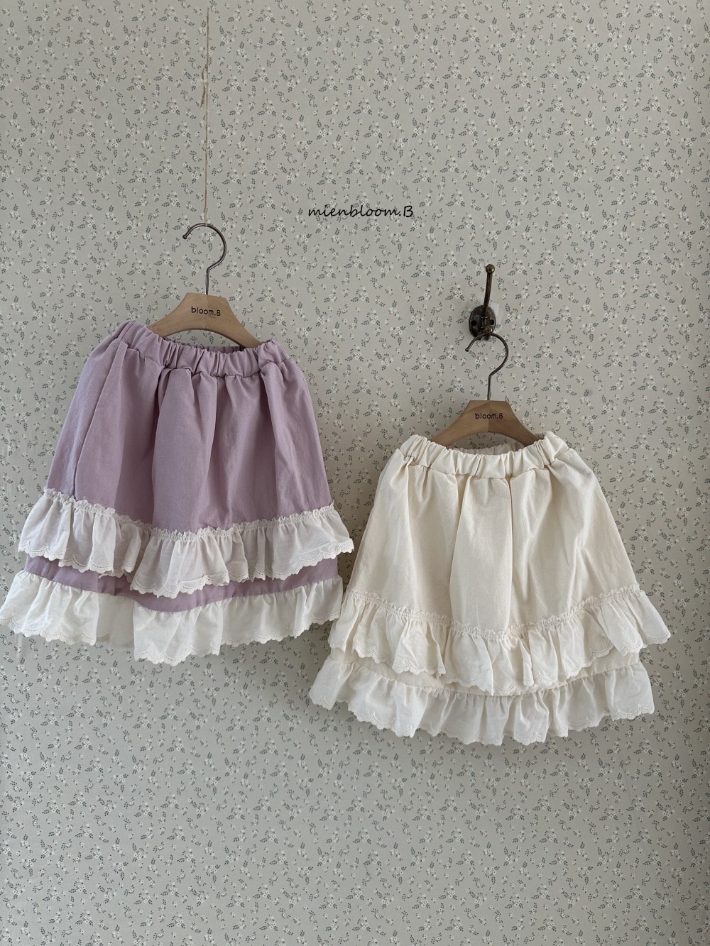 Bloom.b30｜(85cm-125cm) 雙層蕾絲花邊長裙