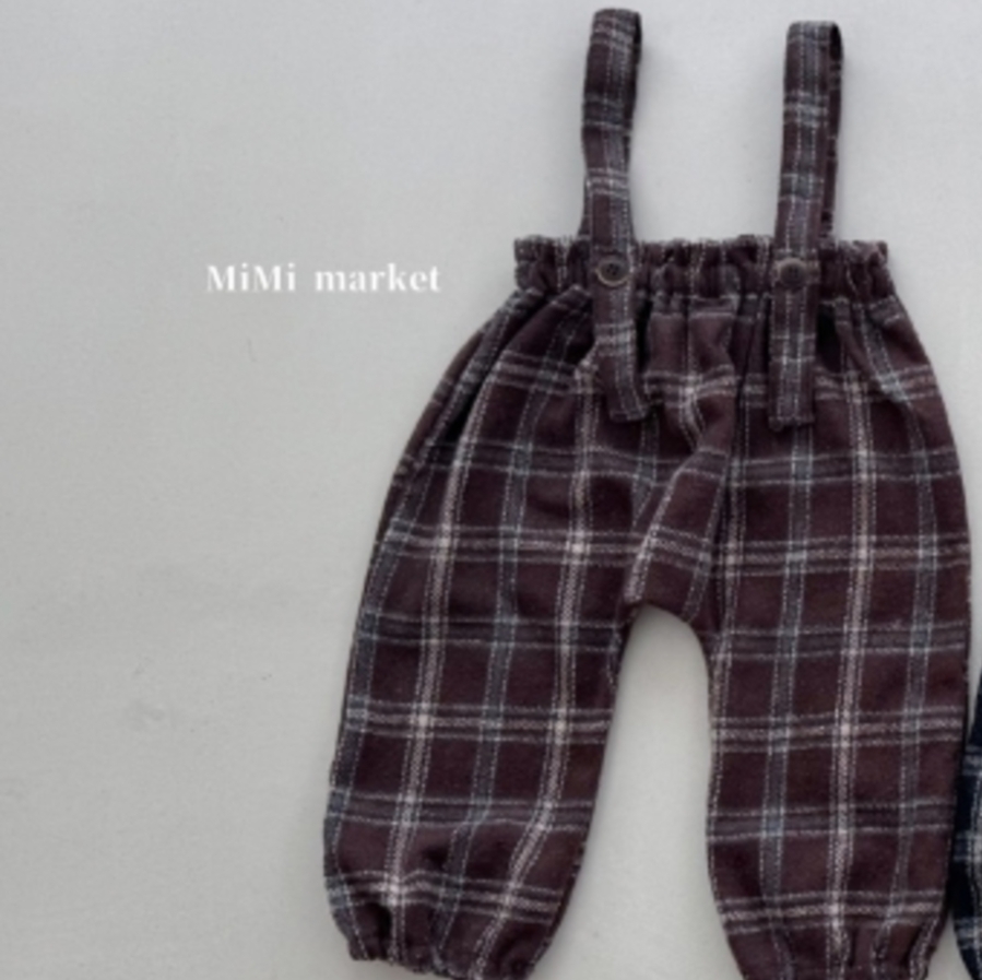 mimi market12 (65-85cm) 格紋吊帶長褲7