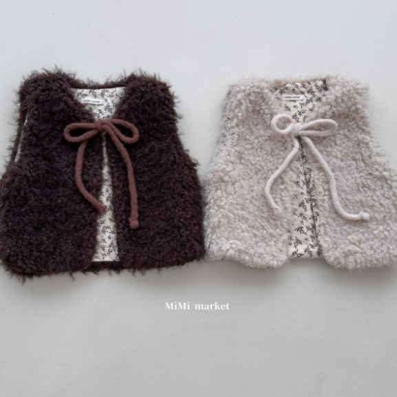 mimi market10 (65-85cm)  蝴蝶結背心外套