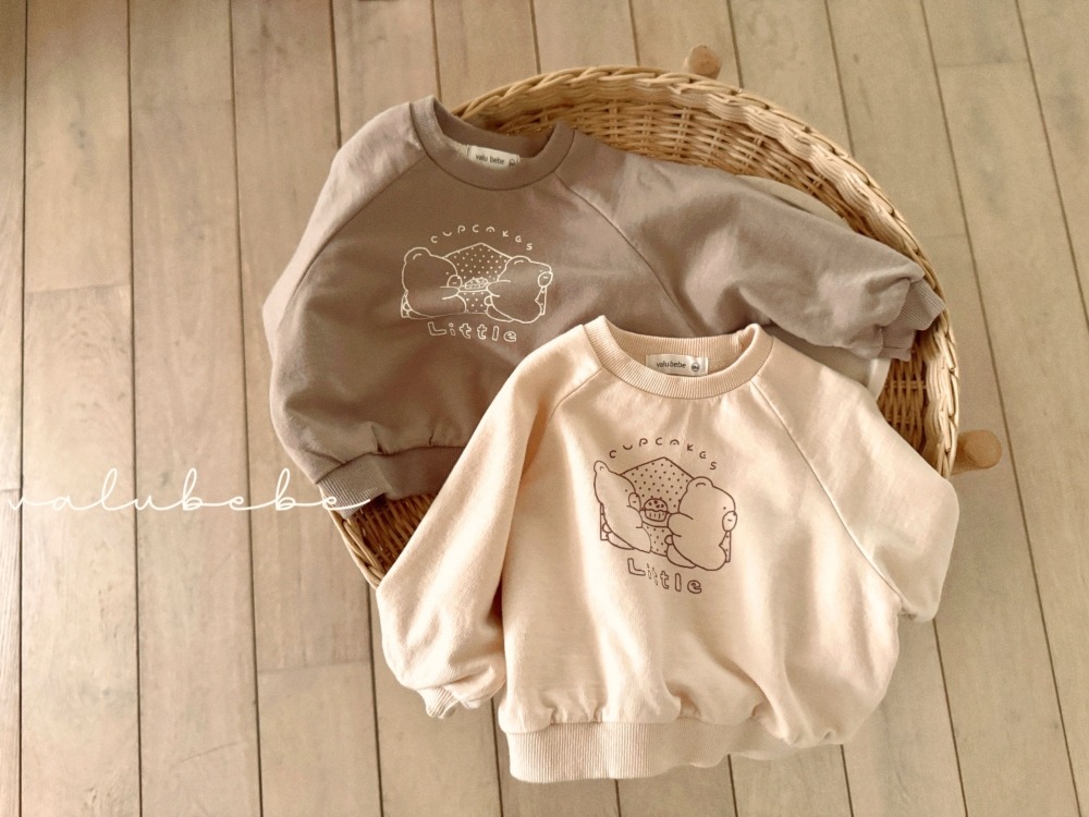 Valubebe02｜(65-90) 印花小熊休閒上衣