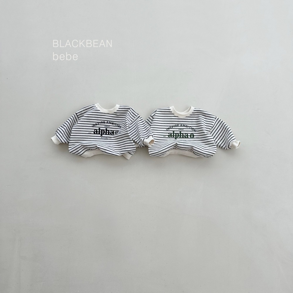 BLACK BEAN26｜(3m-18m) 簡約條紋休閒上衣