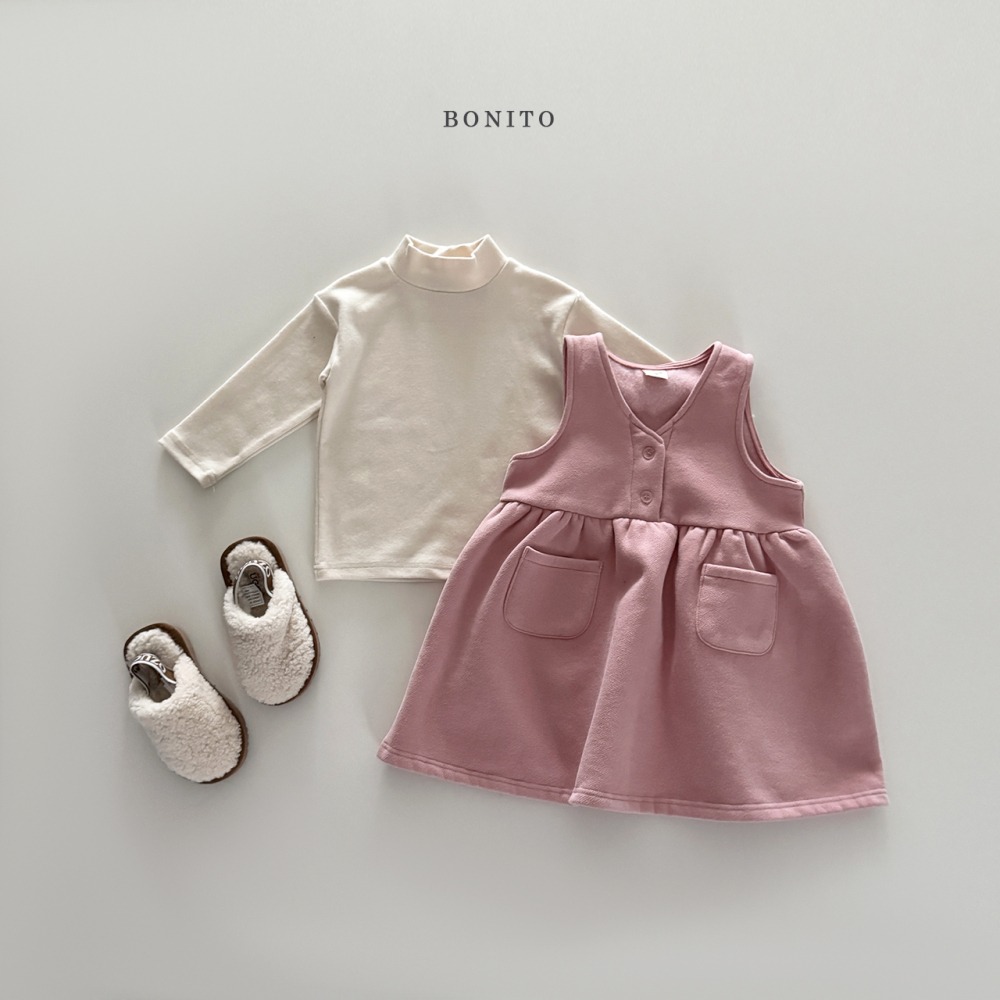 Bonito32|(75cm-125cm) 素面高領上衣4