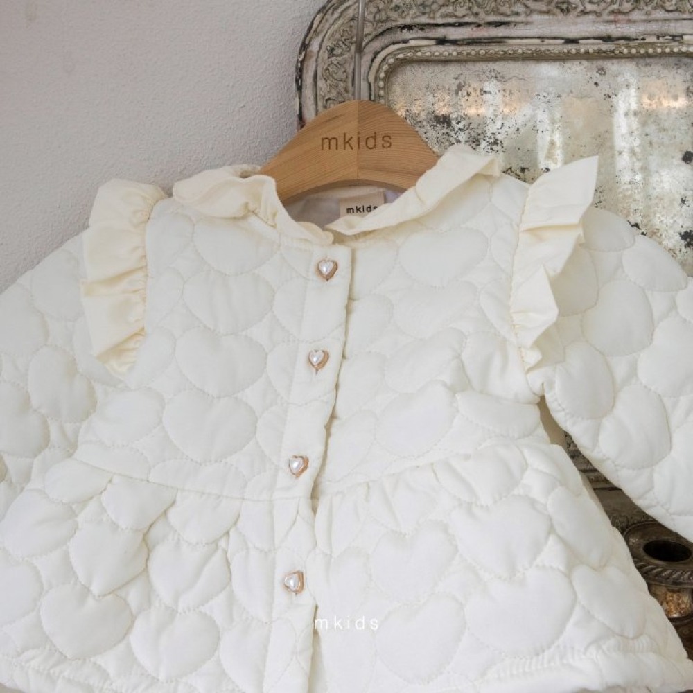 M-KIDS24｜(65-115cm) 2色絎縫愛心傘狀外套