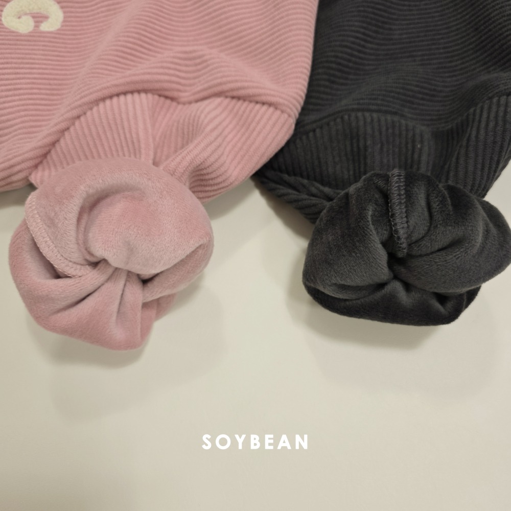 Soybean03｜(75cm-118cm) 英字拉鍊半開襟內刷毛上衣