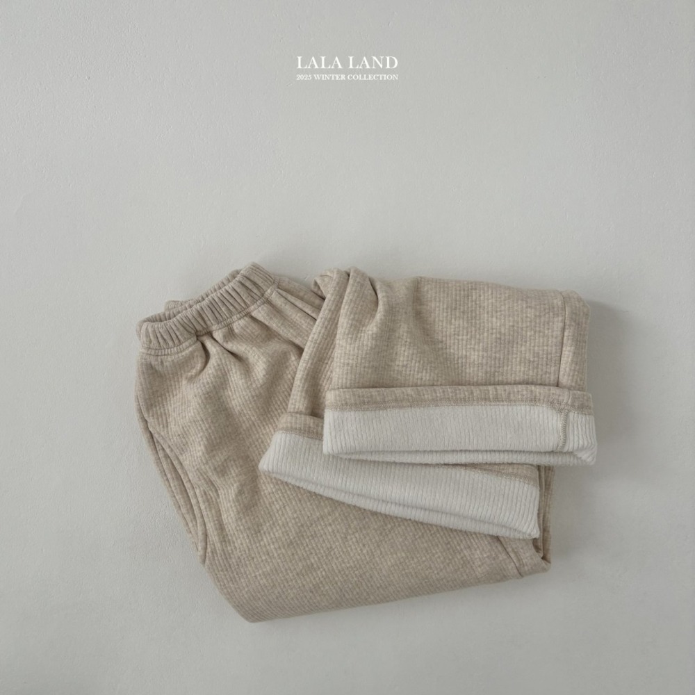lala land82｜(mom) 2色磨毛刷毛直筒微寬褲