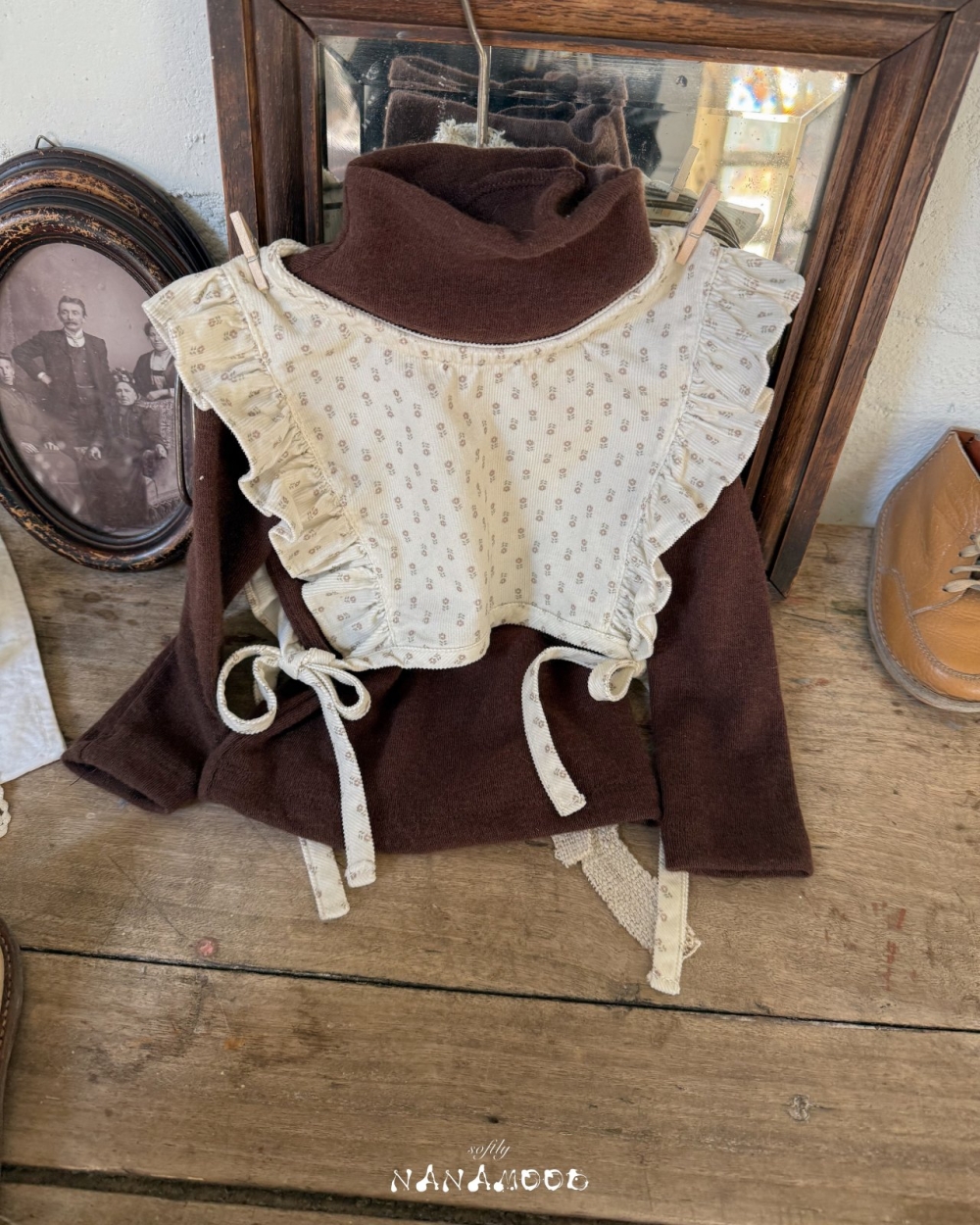 BANANAJ02｜(3m-18m)  素色德絨保暖打底衫