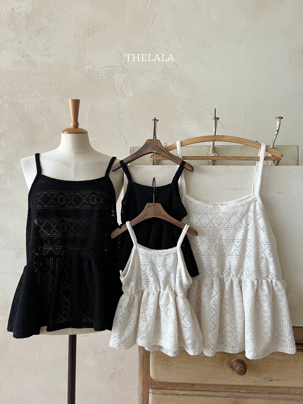 thelala28｜ (1y-6y-mom) 印花細肩背心裙擺