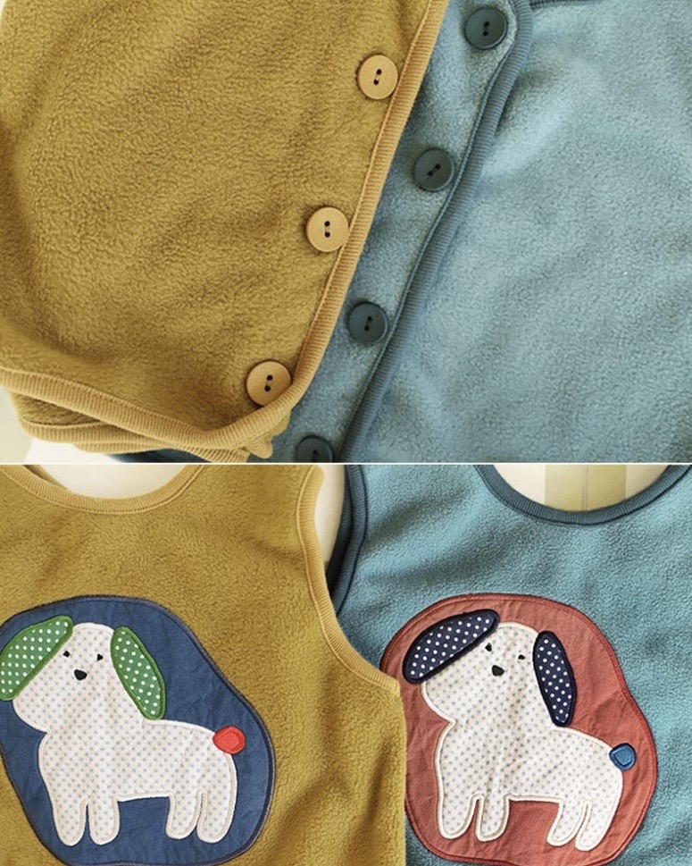 Amber 08｜(90-130cm) 2色刷毛印花狗狗背心