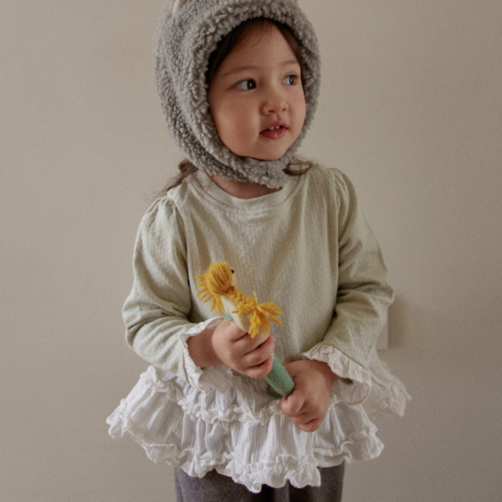 BANANAJ12｜(3m-18m)  荷葉邊娃娃上衣