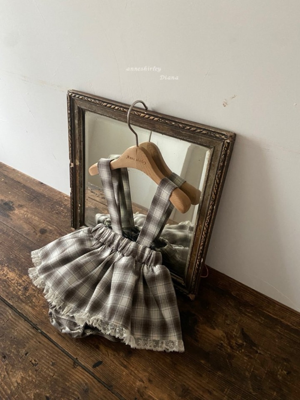 Anne Shirley28｜(3m-22m) 2色法式蕾絲邊吊帶裙包屁褲