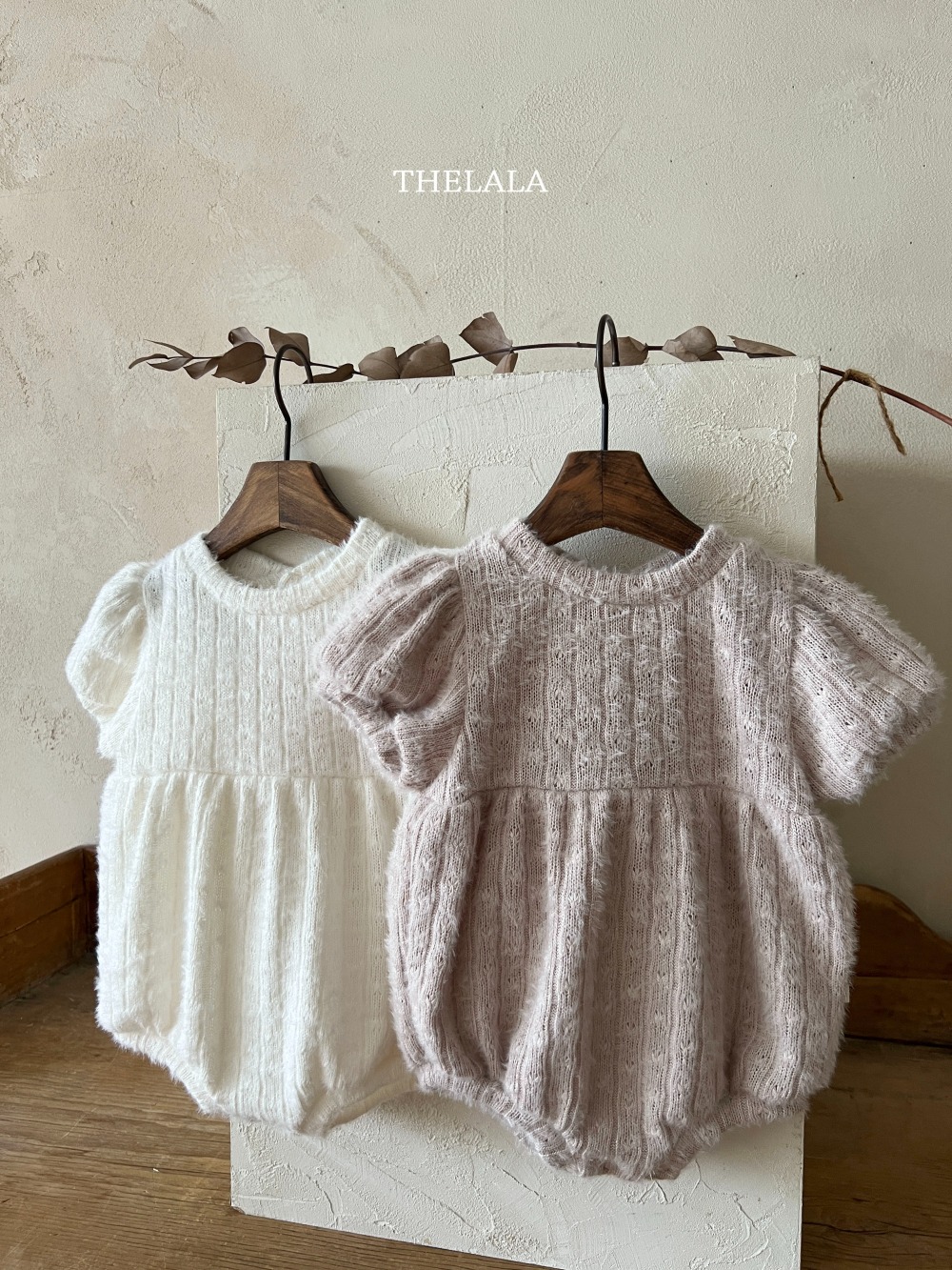 thelala65｜ (0m-18m) 毛呢坑條包屁衣