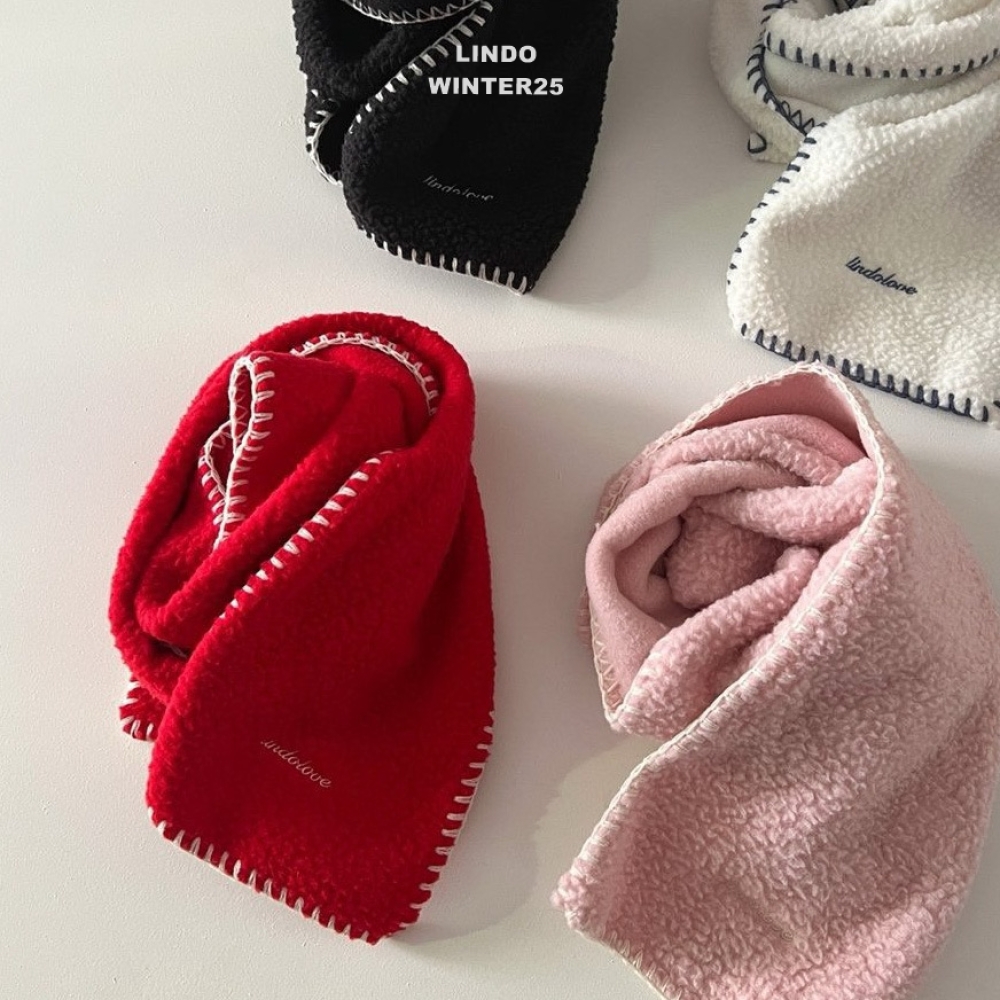 Lindo84｜(80cm-125cm) 滾線刷毛圍巾