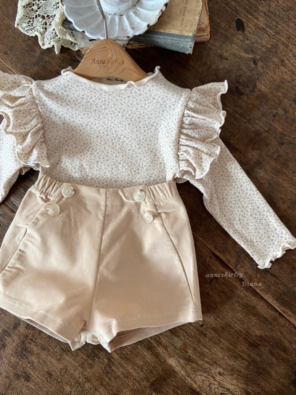 Anne Shirley39｜(3m-18m) 3色排釦設計小短褲