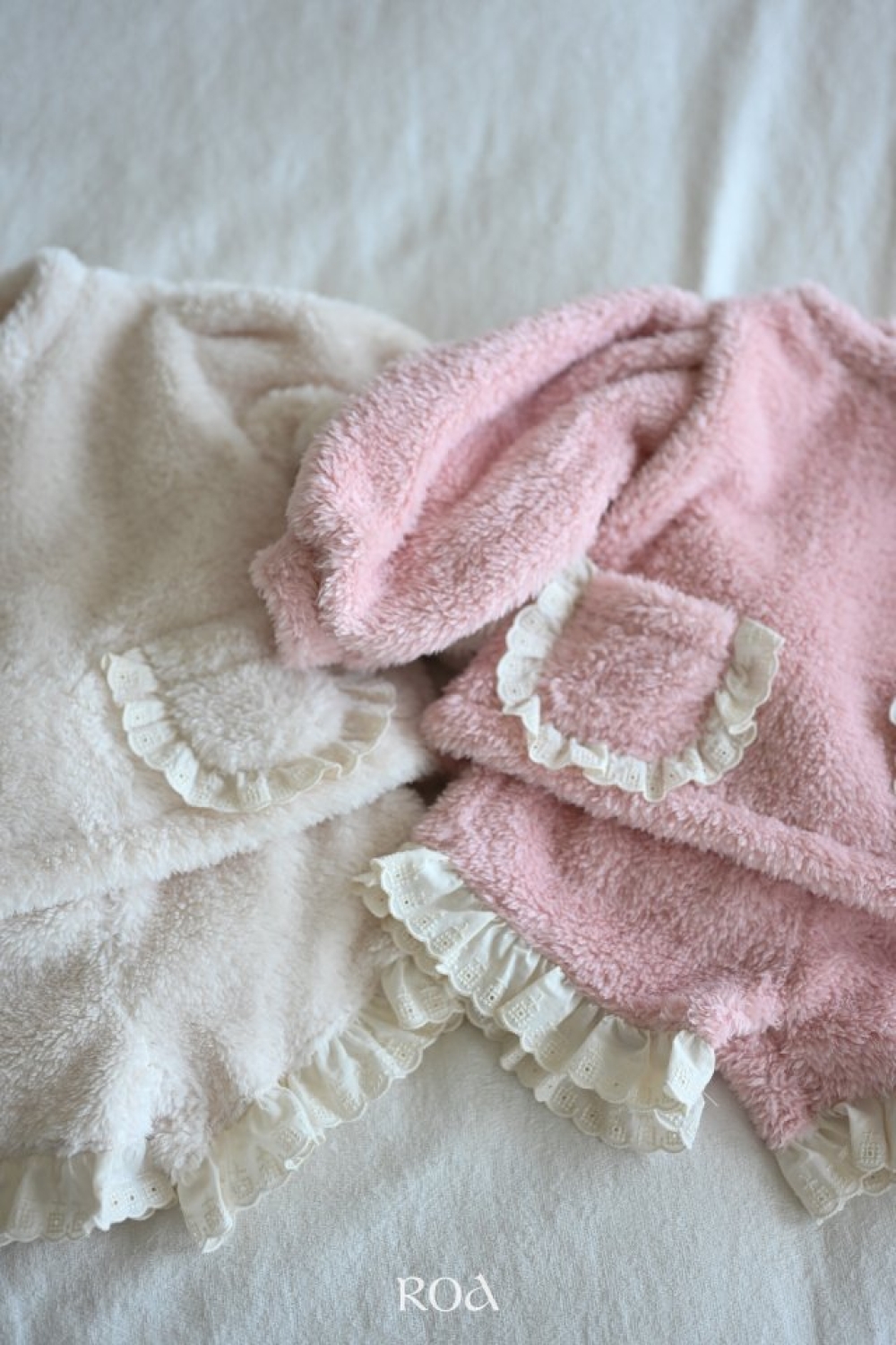 ROA06｜(80cm-120cm) 2色口袋造型素色絨毛套裝