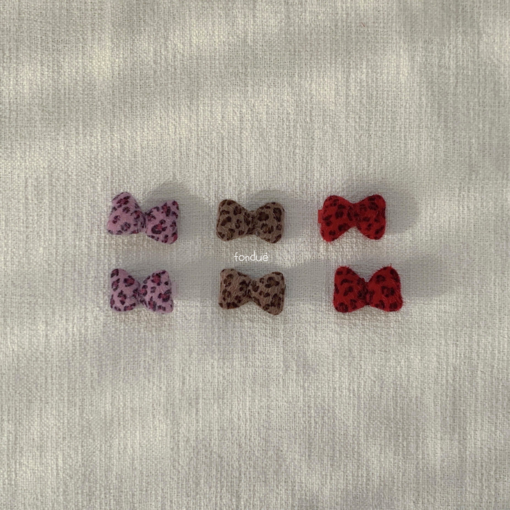 Fondue 37｜(Free)  豹紋蝴蝶結髮夾