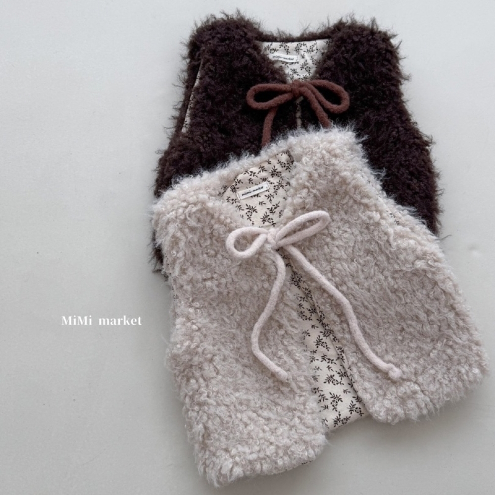 mimi market10 (65-85cm)  蝴蝶結背心外套