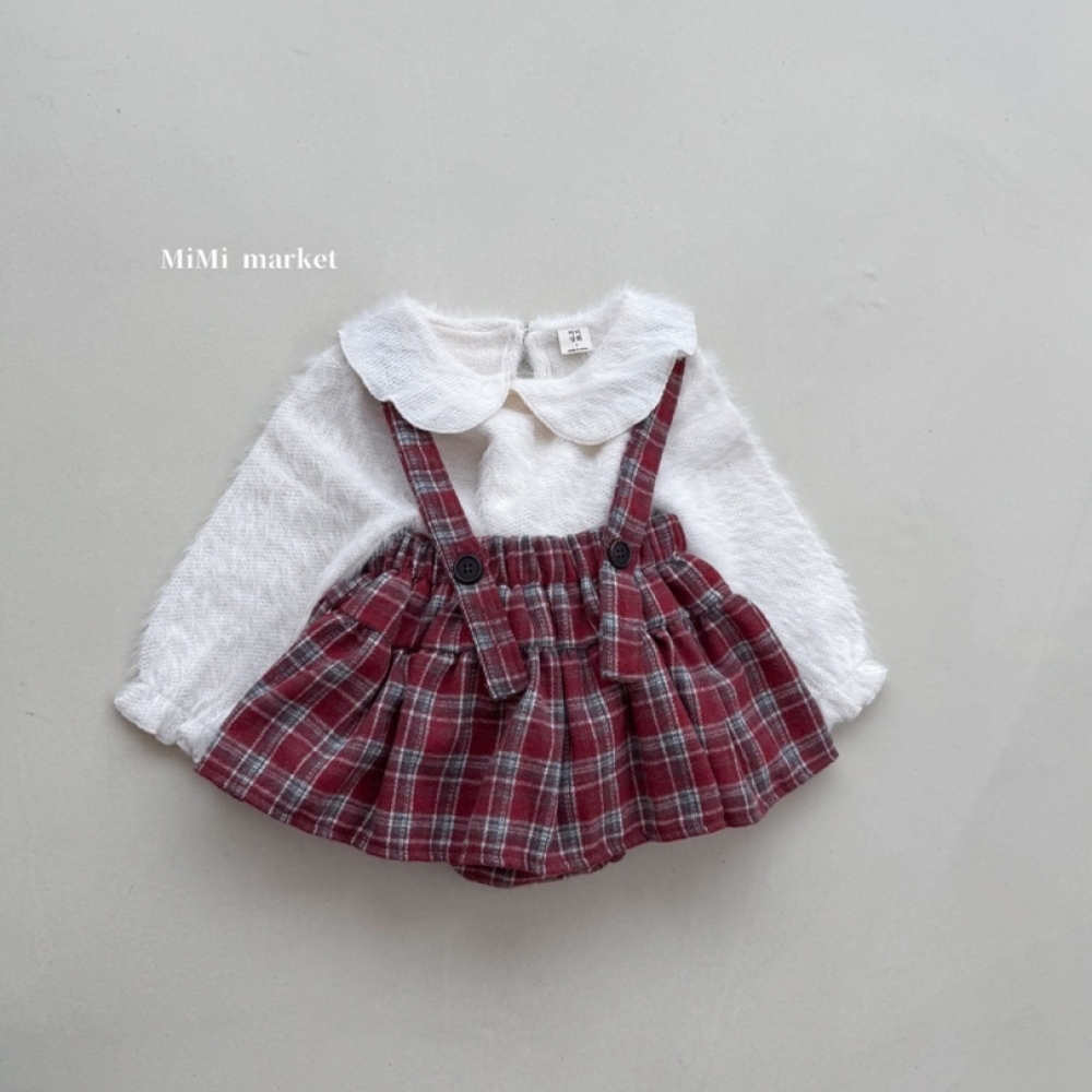 mimi market21 (65-85cm) 格紋吊帶裙6