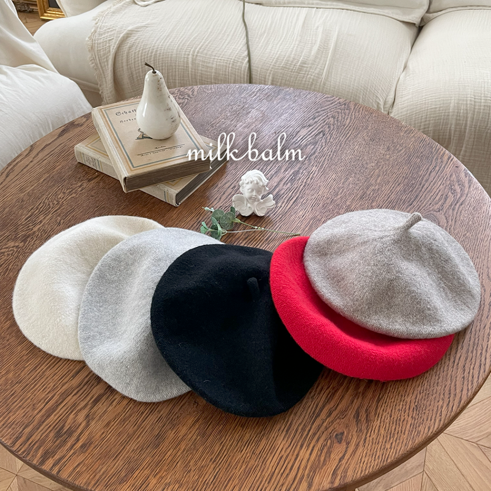 Milk Balm33｜(bebe-kids-free) 5色貝雷帽