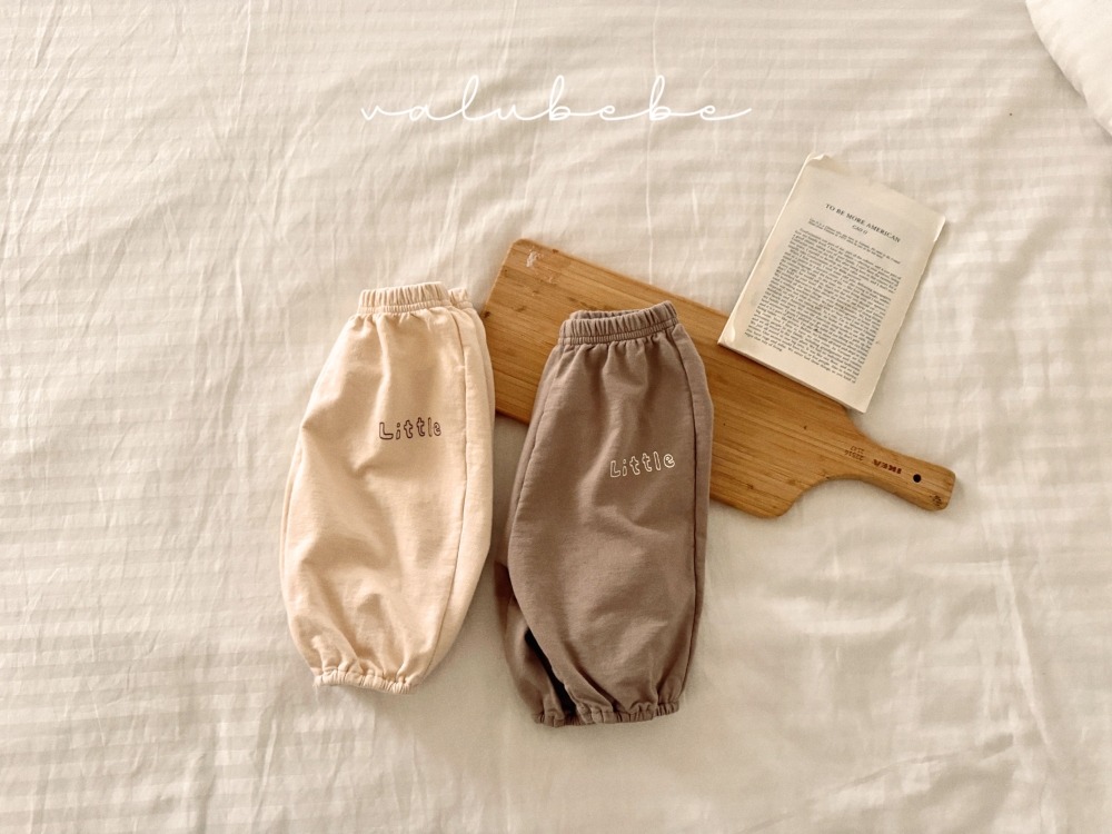 Valubebe01｜(65-90) 英字縮口褲