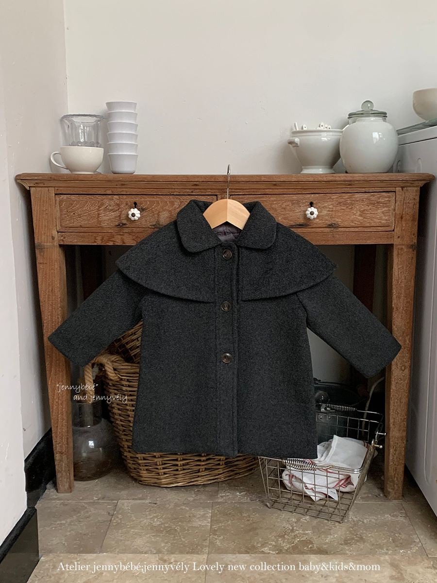 JE 638｜(80-110cm)  復古翻領大衣