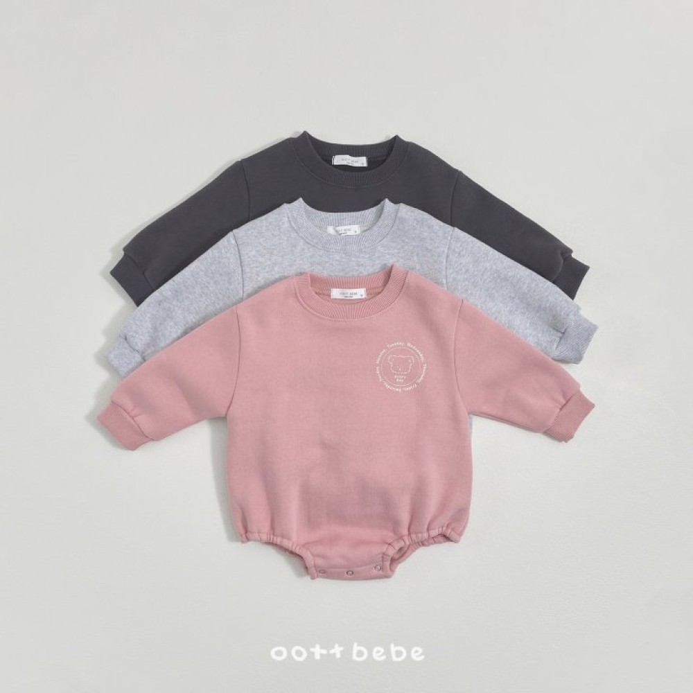 Oottbebe19｜(0m-12m) 棉質熊熊印花包屁衣