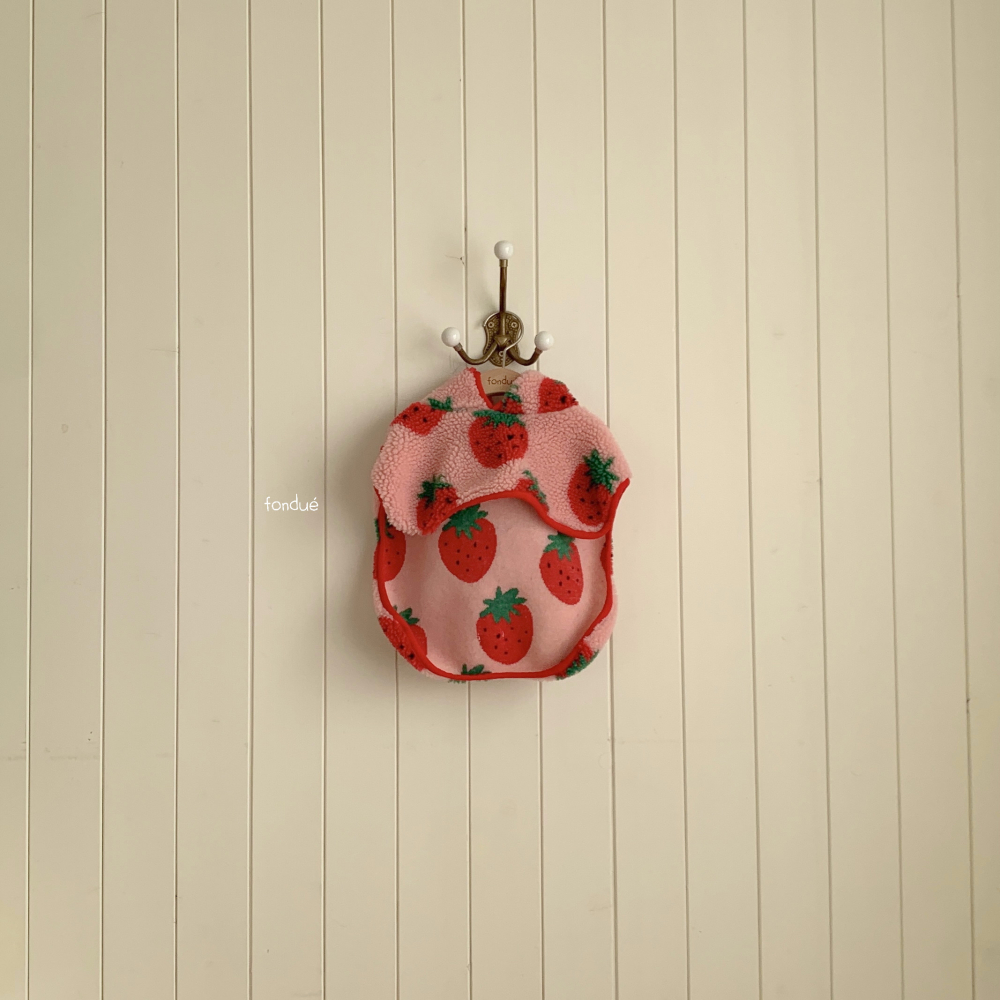Fondue 31｜(65cm-120cm)  草莓連帽披風