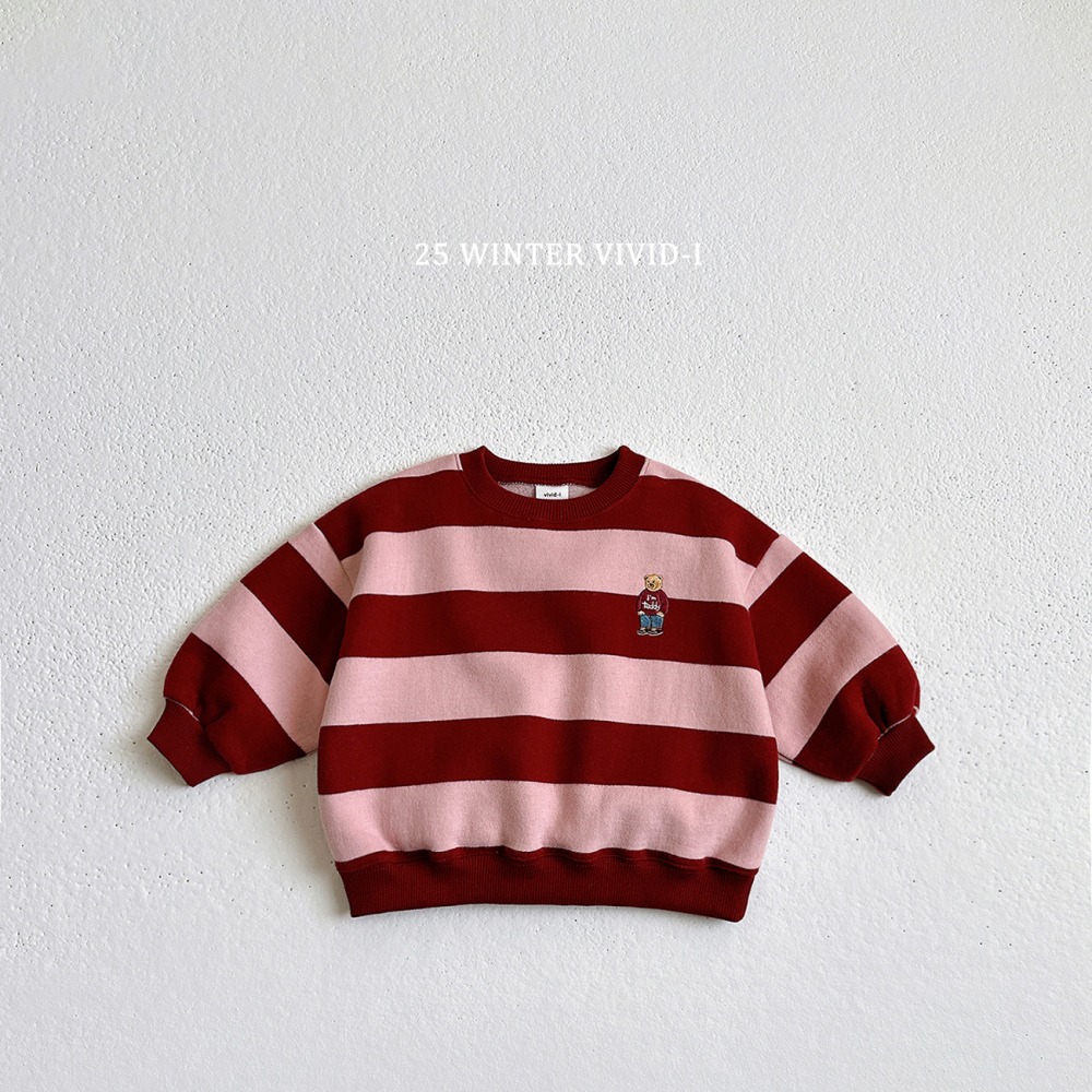 vivid49|(78cm-125cm) 小熊條紋休閒上衣9