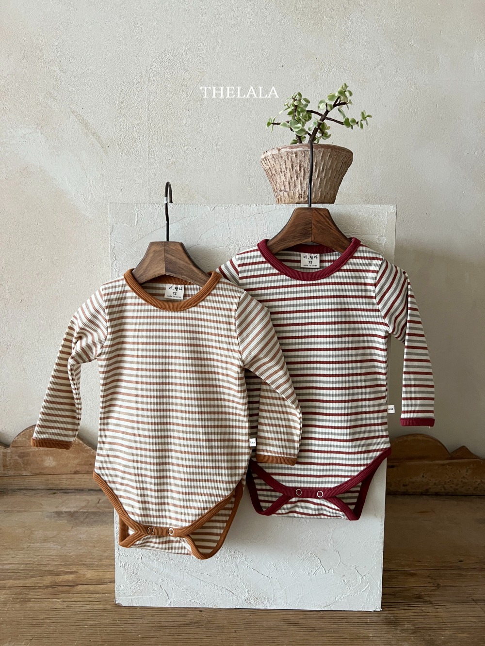 thelala33｜ (0m-18m) 撞色條紋包屁衣