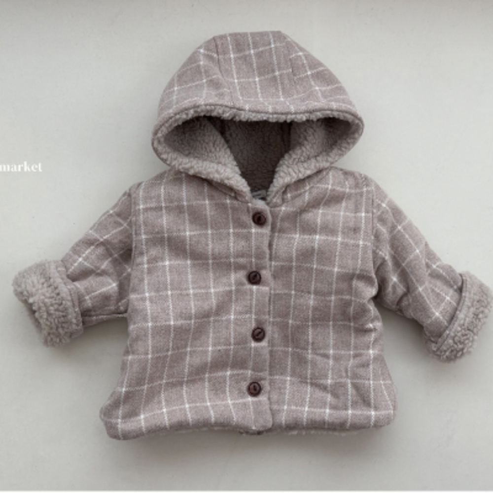 mimi market08 (65-85cm) 格子鈕扣外套4