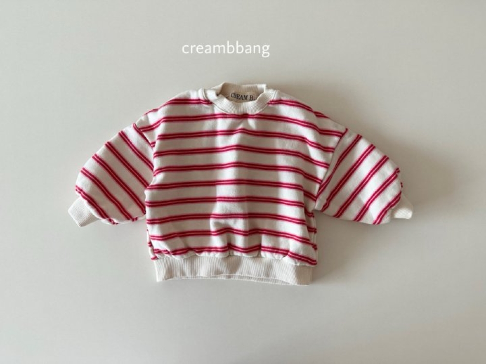 BANANAJ27｜(83-127cm)  奶油加絨線條上衣