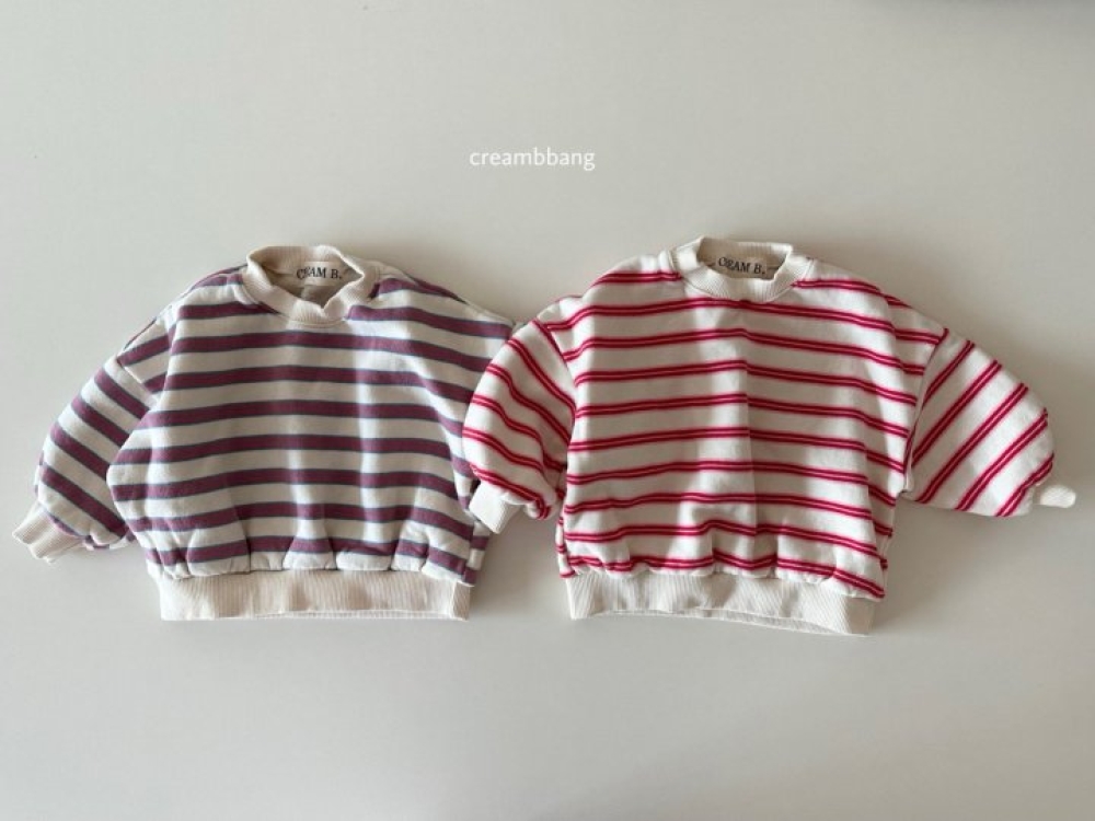 BANANAJ27｜(83-127cm)  奶油加絨線條上衣