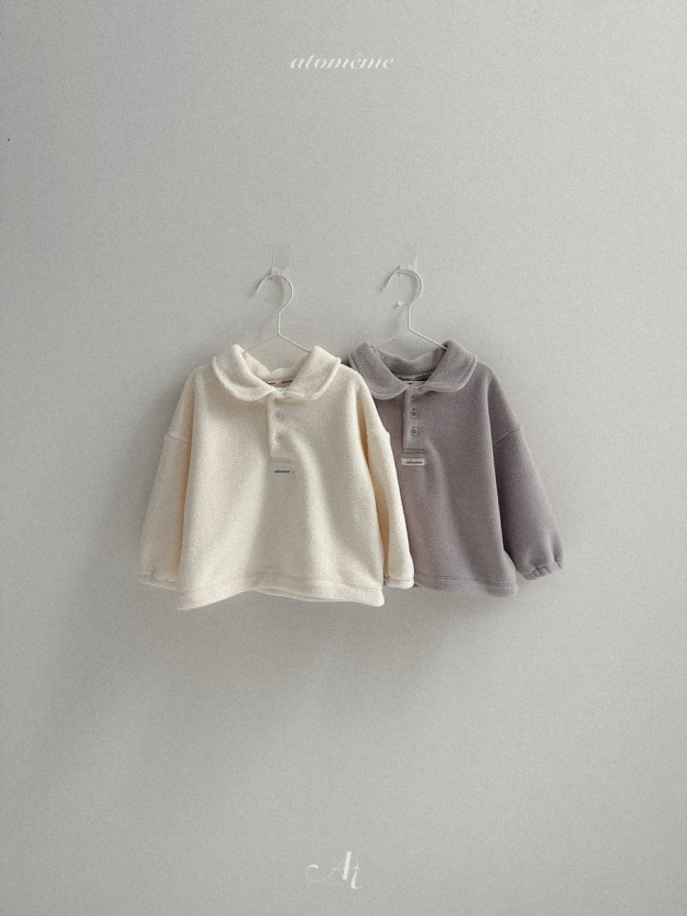 Atomeme11｜(70cm-110cm) 毛毛有領上衣