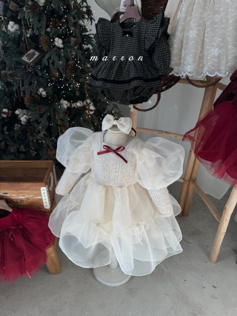 Marron 78｜(free) 蝴蝶結珍珠別針