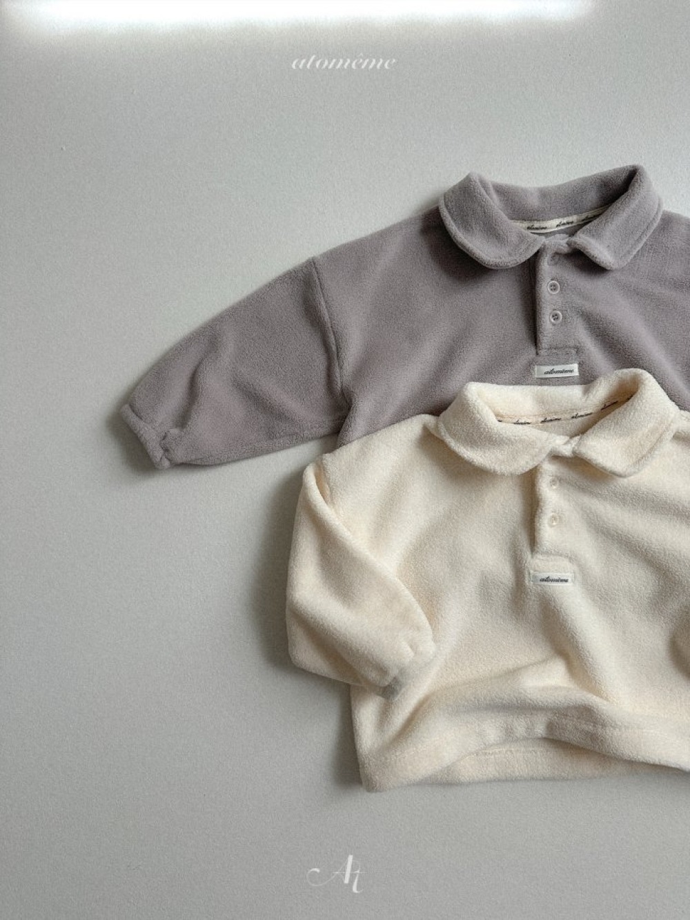 Atomeme11｜(70cm-110cm) 毛毛有領上衣
