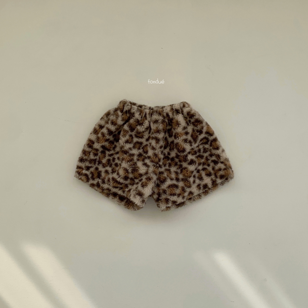 Fondue 05｜(75cm-110cm)  豹紋絨毛短褲
