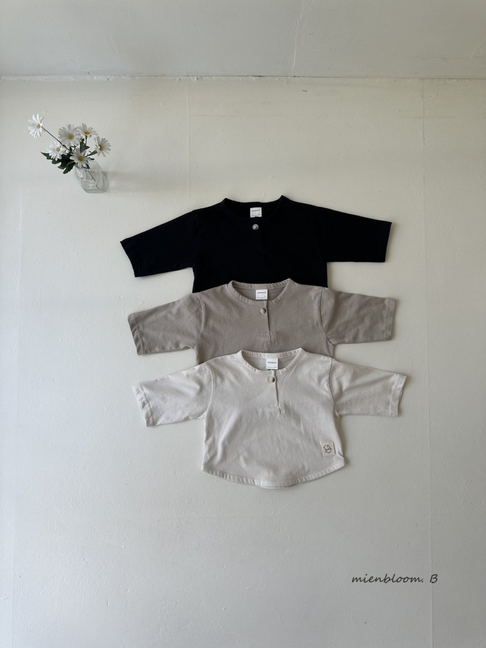 Bloom.b34｜(3m-24m) 圓領鈕扣上衣