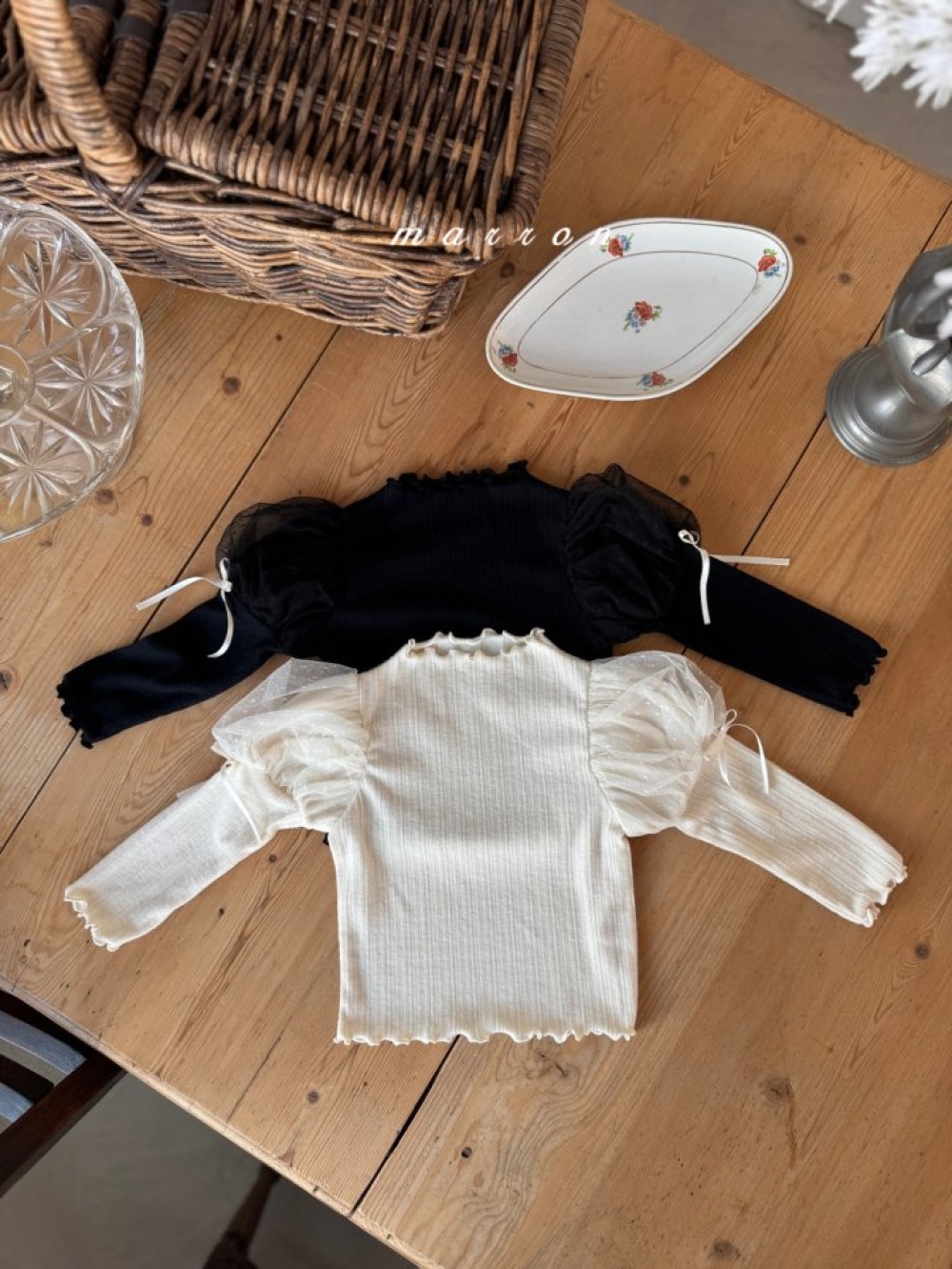 Marron 05｜(1y-6y) 公主蓬蓬袖上衣