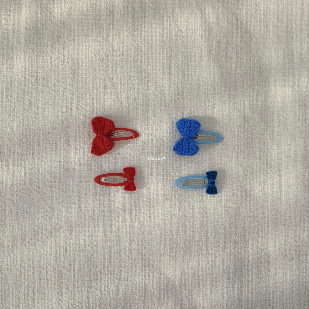 Fondue 40｜(Free)  針織蝴蝶結髮夾