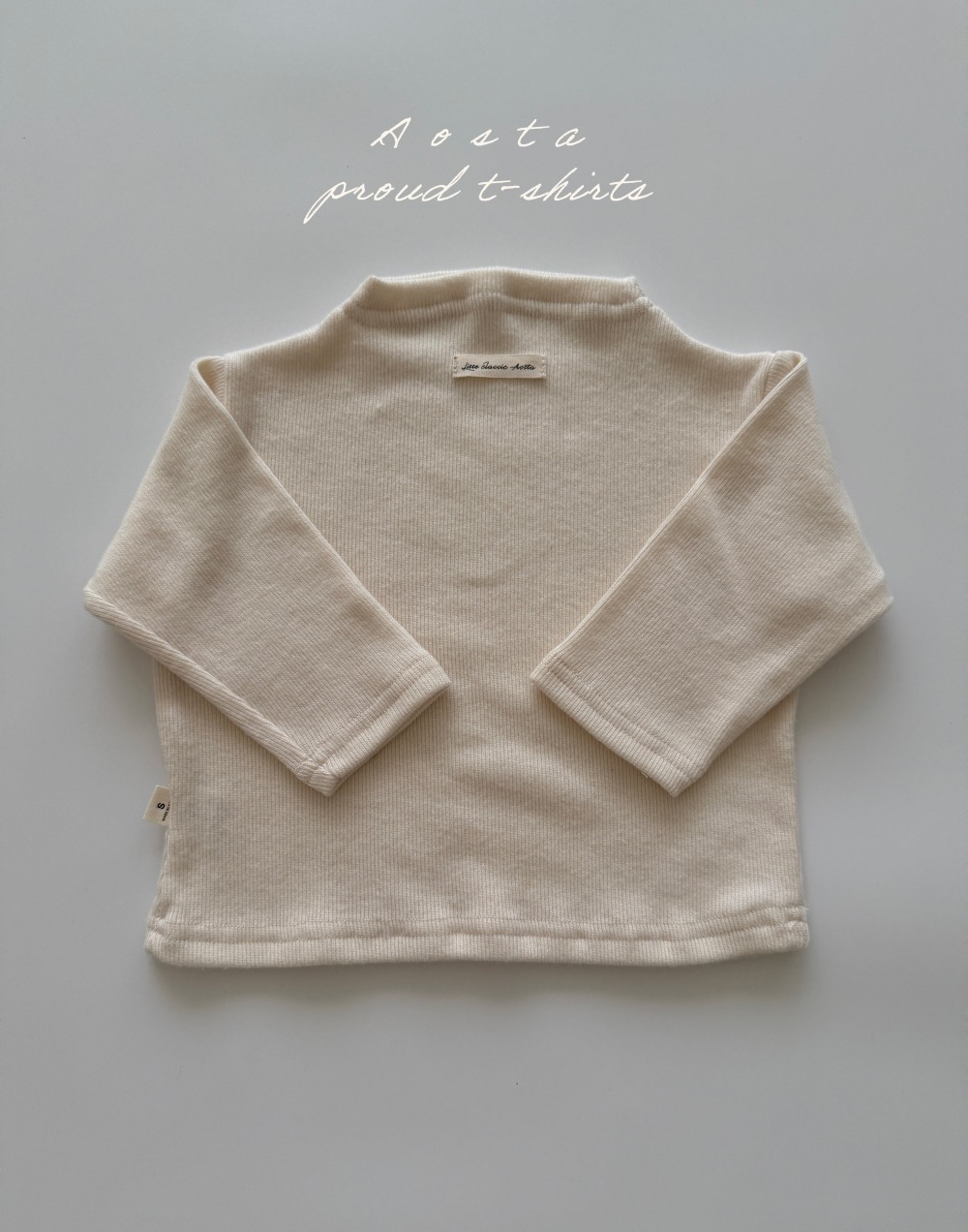 AOSTA47|(6m-5y) 素面立領羅紋上衣3