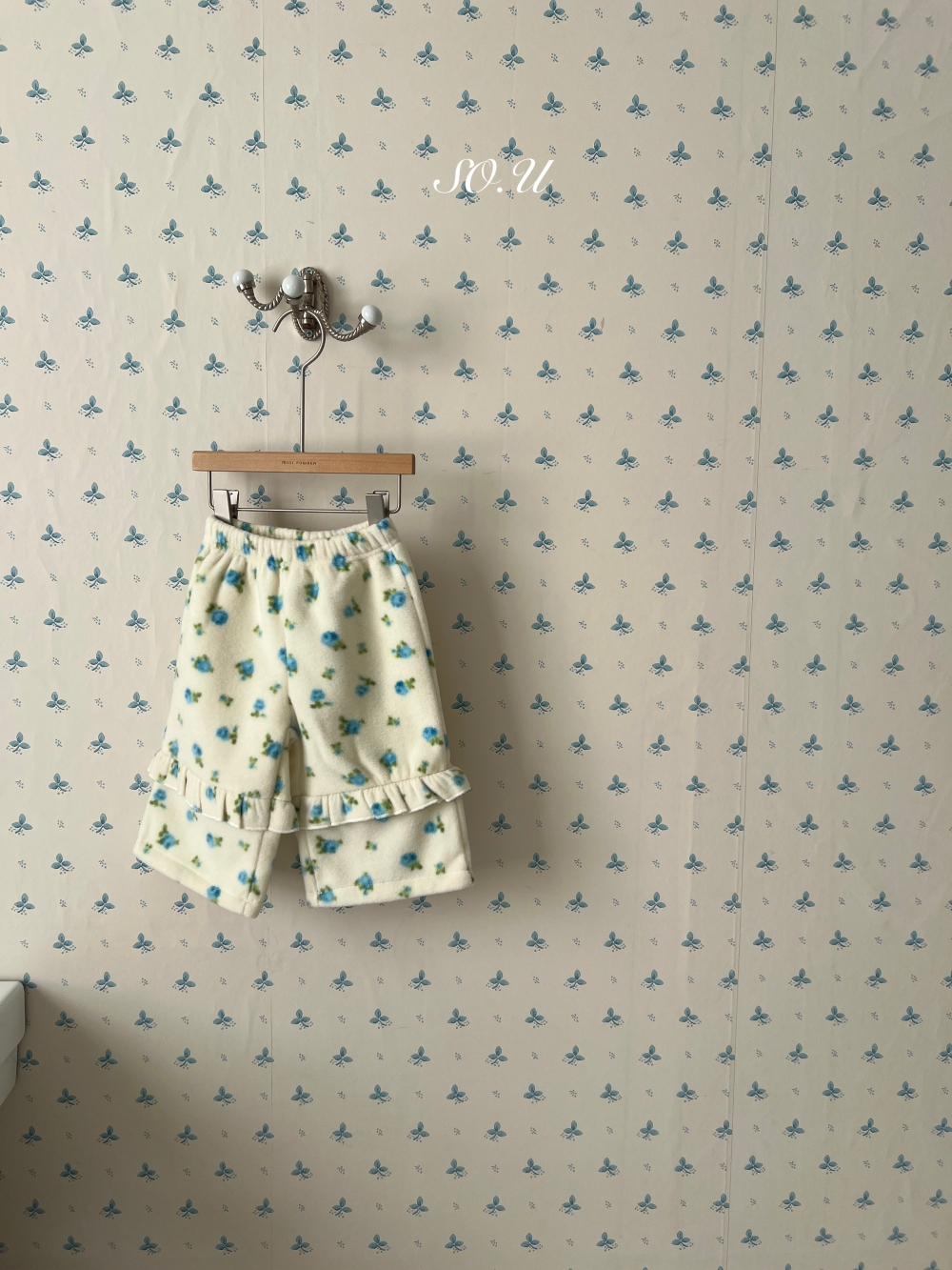 S0.U12｜(12m-M)  絨毛小碎花長褲