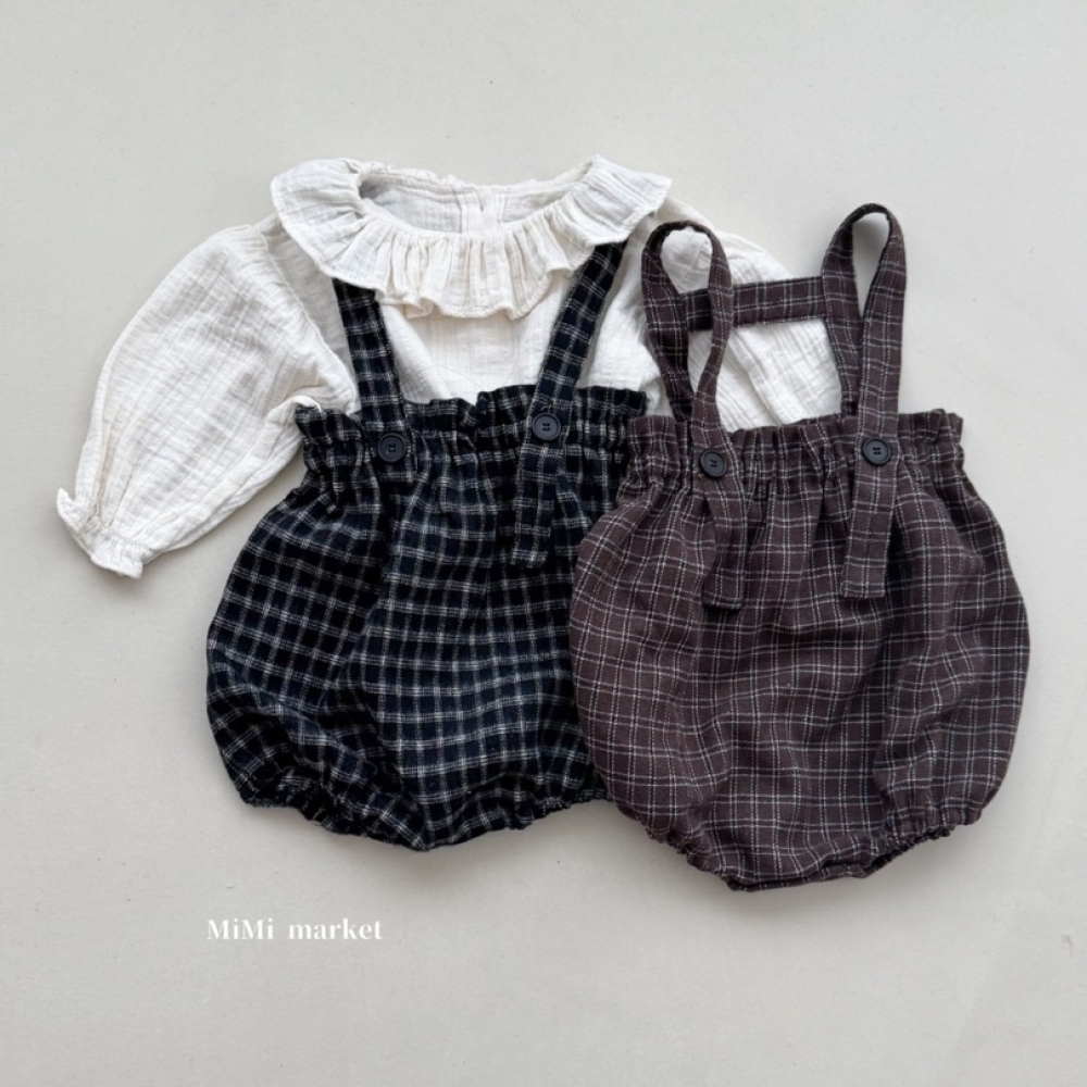 mimi market03 (65-85cm) 格紋吊帶包屁褲8