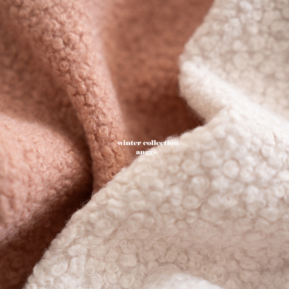 anggo27｜(75cm-120cm) 羊羔毛口袋背心洋裝