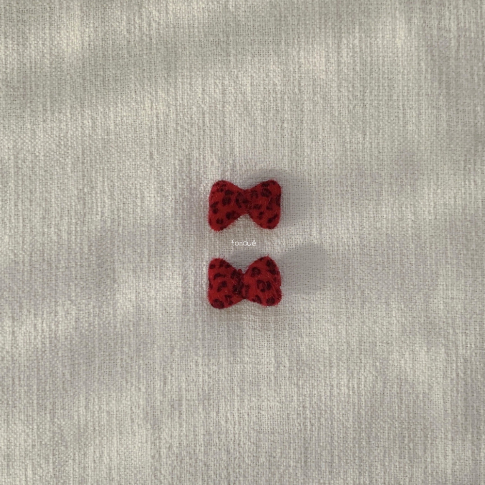 Fondue 37｜(Free)  豹紋蝴蝶結髮夾