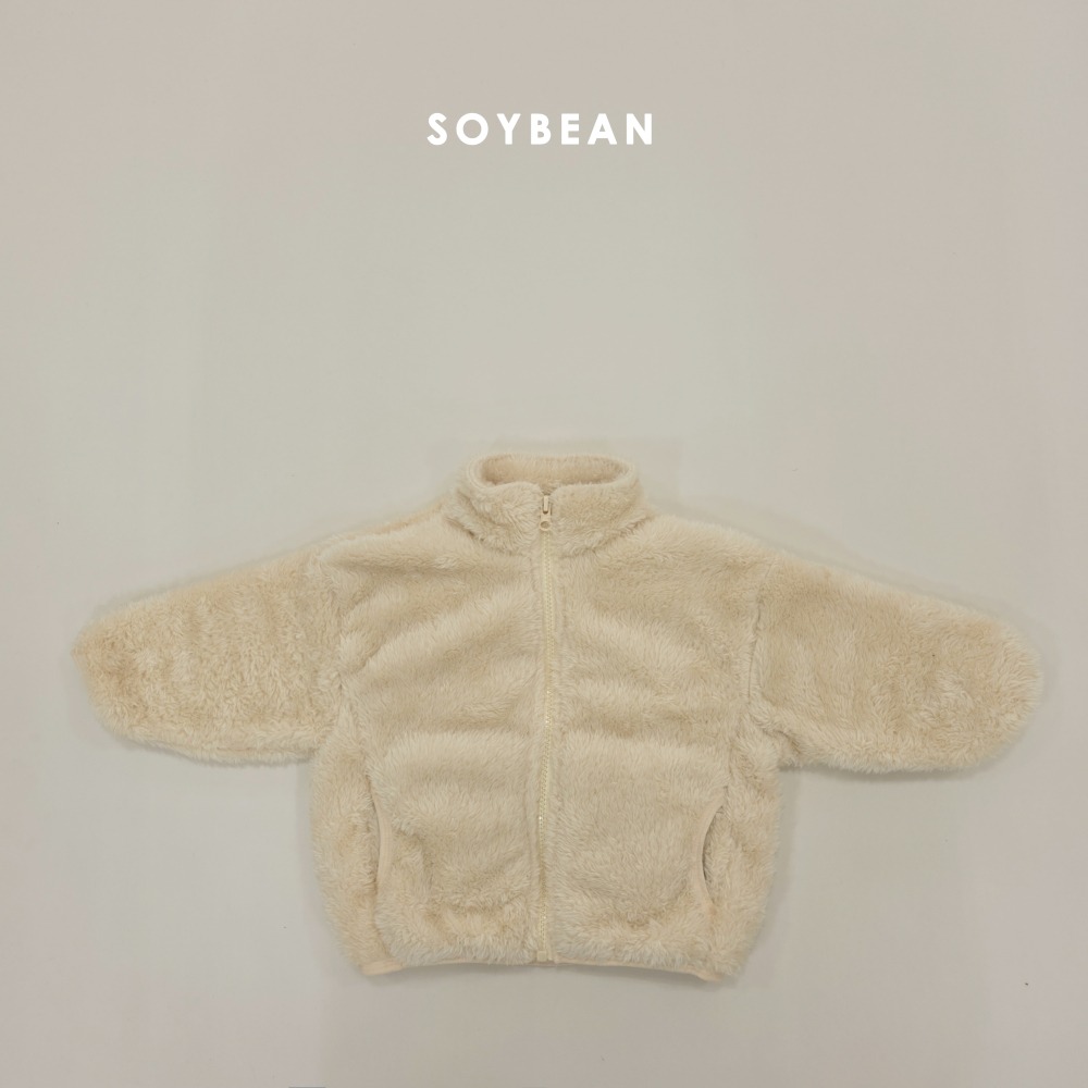 Soybean81｜(75cm-118cm) 刷毛拉鍊外套