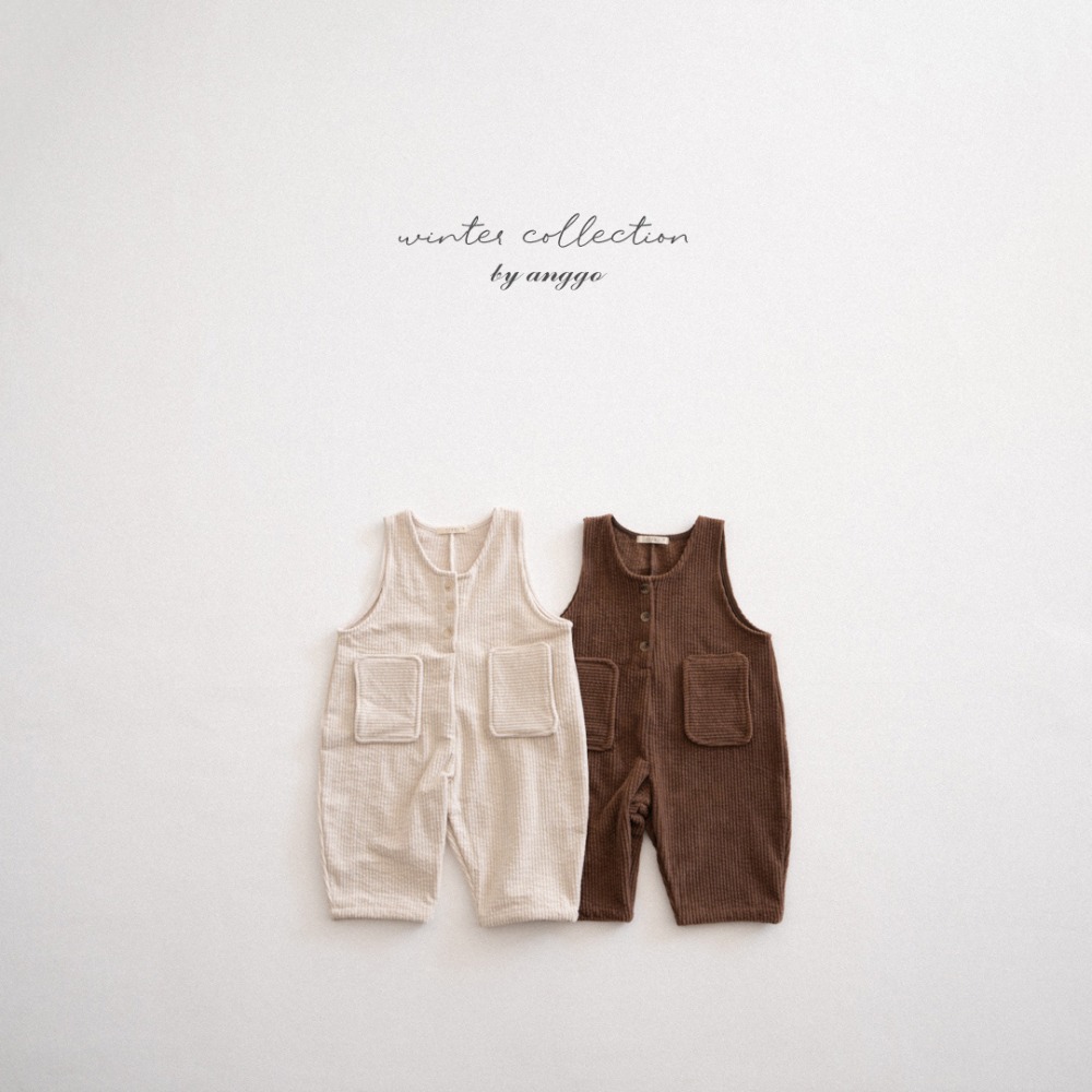 anggo29｜(75cm-120cm) 燈芯絨口袋連身褲