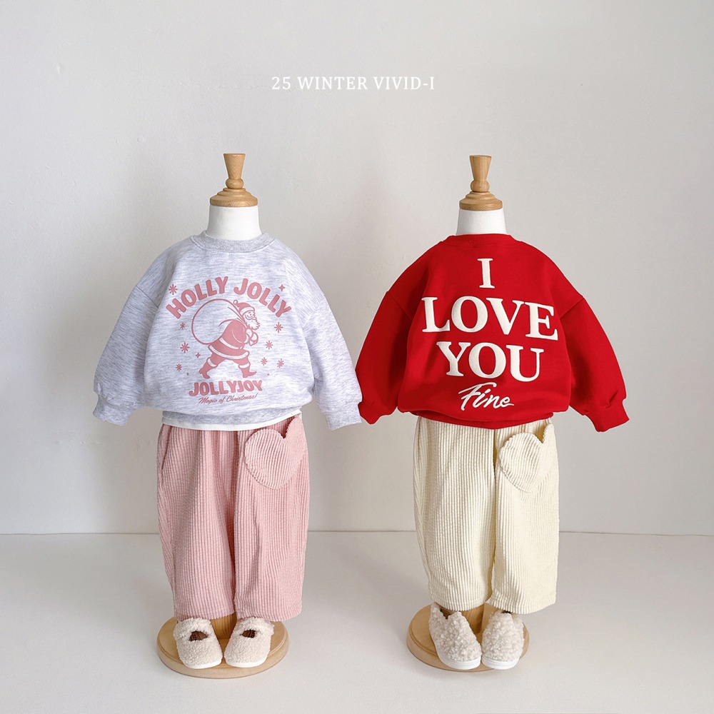 vivid81｜(78cm-125cm) 聖誕老人印花休閒上衣