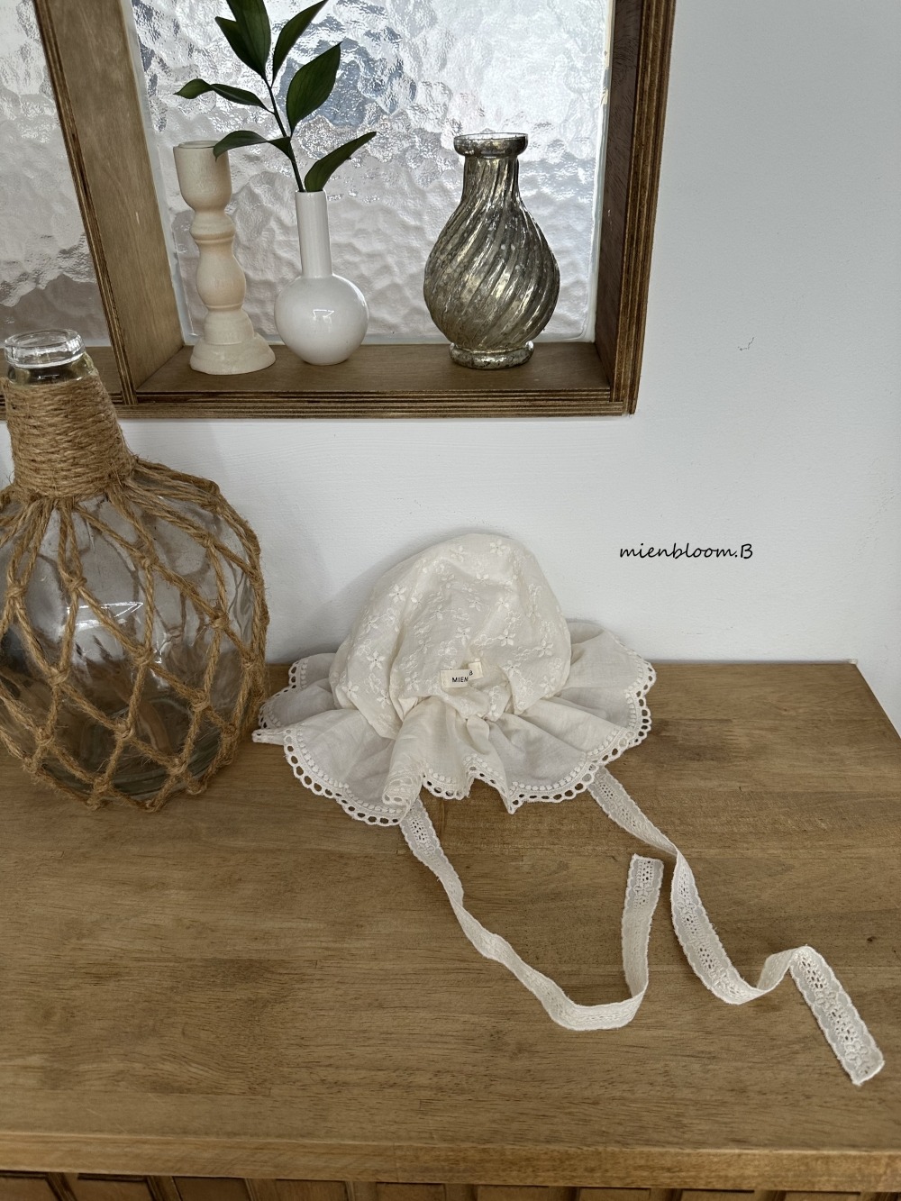 Bloom.b09｜(bebe) 花紋綁帶帽