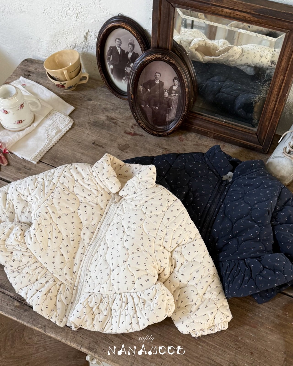 BANANAJ05｜(3m-18m)  小碎花棉服外套