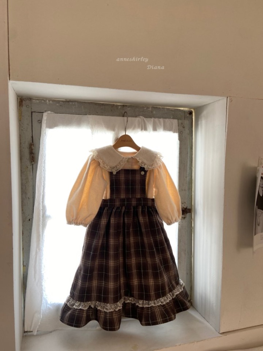 Anne Shirley18｜(3y-6y) 1色經典格紋吊帶裙