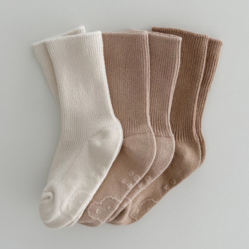 Oottbebe27｜(1y-7y) 	彩虹襪三入組合